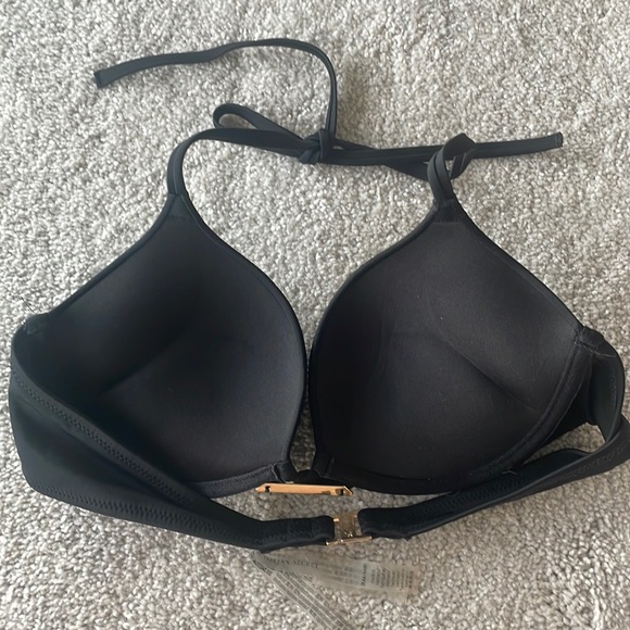 Victoria's Secret 36A Bombshell Push Up Bikini Top Adds 2 Cups Halter Black - Picture 2 of 3